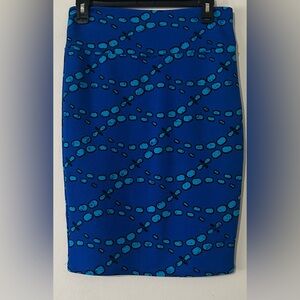 LuLaRoe Vibrant Blue Pencil Skirt